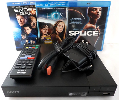 Sony BDP-S370 Blu Ray DVD Player Remote HGMI + AC Cord WiFi Movies