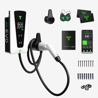 techtron  EV7 EVO 7,4kW Typ 2 Smart Home EV Ladegerät WiFi Bluetooth RFID 5m Kabel