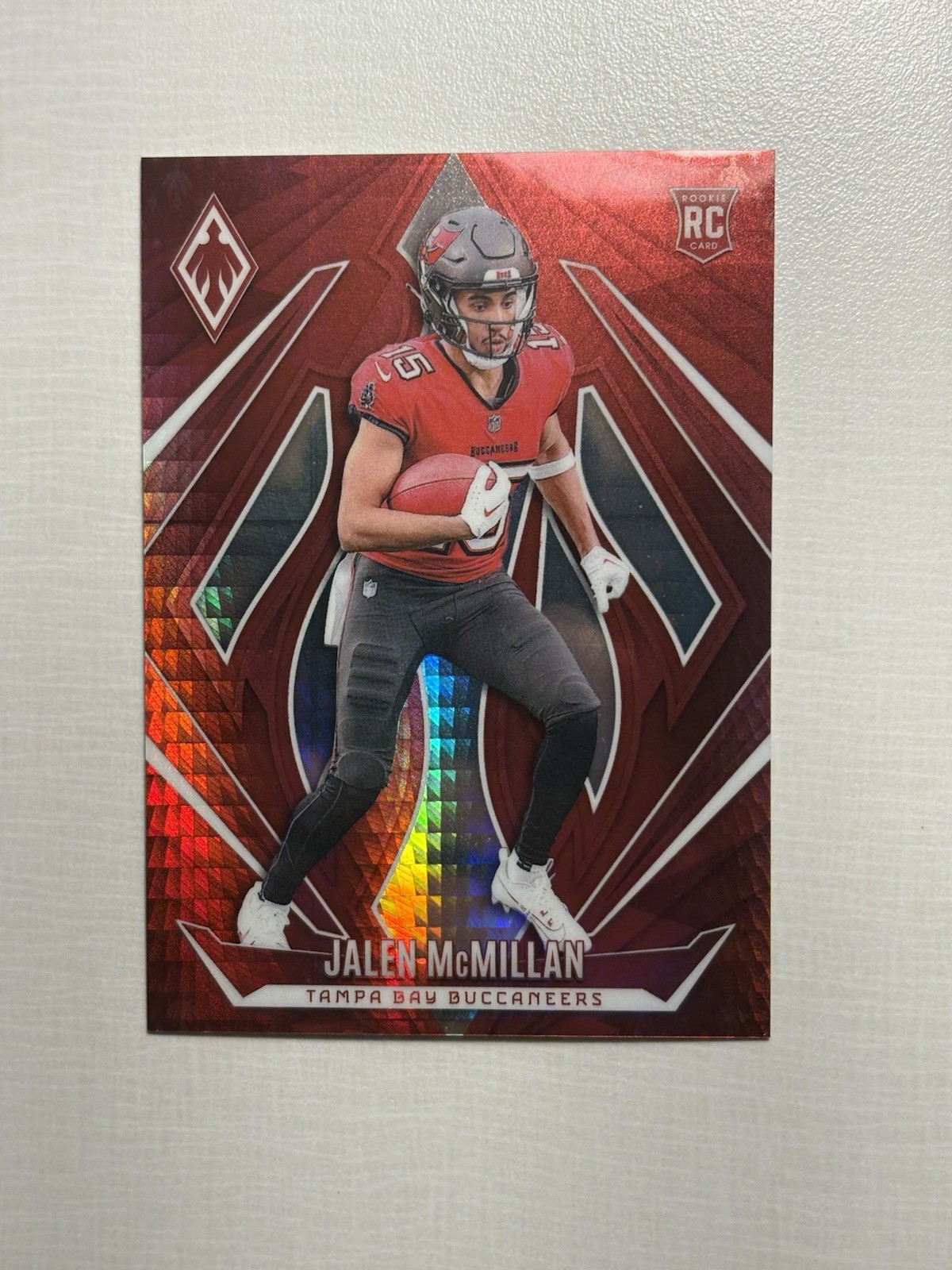2024 Panini Phoenix Rookies Jalen McMillan #189 Red Hyper /140 (RC)