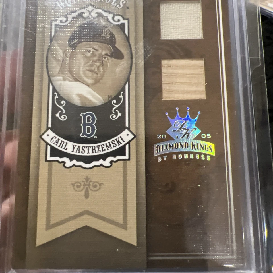 2005 Diamond Kings - Hof Heroes Carl Yastrzemski #HH-34 Silver Materials - Image 3 of 4