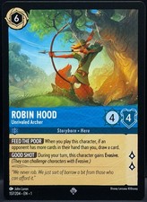 Disney Lorcana EN 1 ROBIN HOOD Unrivaled Archer 157 Super Rare  BUY 4 40 OFF