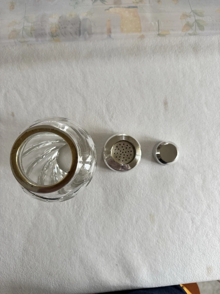 cocktail shaker vintage In Cristallo e argento - Immagine 3 di 4