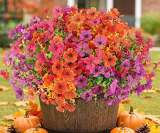 Artificial Mums for Outdoors Faux Mums UV Resistant Realistic Fake Fall Flowers