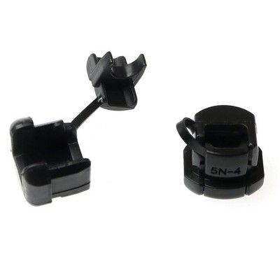 RLECS 20pcs 5N-4 Strain Relief Bushing Black Round Cable Wire Strain Relief B...