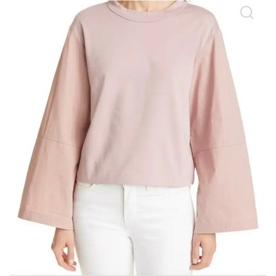Club Monaco Boxy Bell Sleeve Knit Top Mauve M