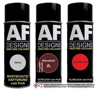 Spraydose Set für Mitsubishi JL Terro Rossa Metallic Autolack Klarlack Grundieru