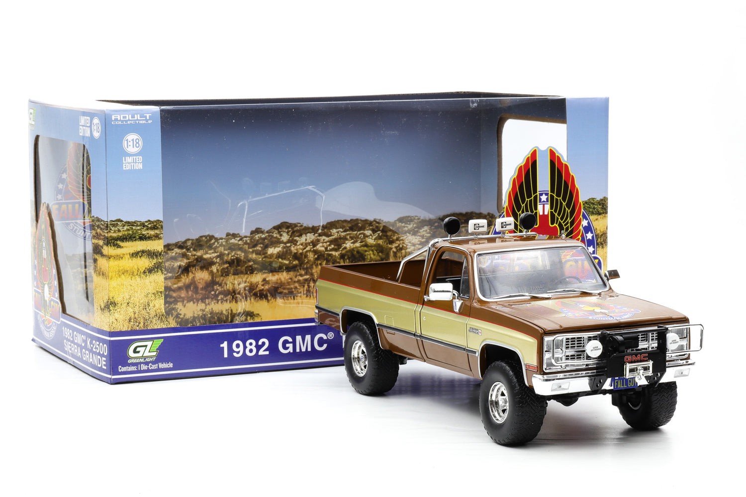 Greenlight 1:18 GMC K2500 Sierra Grande 1982 Pickup Movie Car Metallo