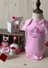 Baby's Valentine's Day Bodysuit Cupcake s - Choose One or More, newborn