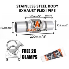 Exhaust Clamp-on Flexi Tube Joint Flexible Pipe Repair 50 x 200mm Flex