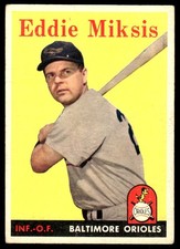 1958 Topps #121 Eddie Miksis | VG