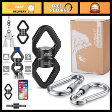 30KN Black Swing Swivel - Safe Rotational Hanging Accessory for Outdoor Fun