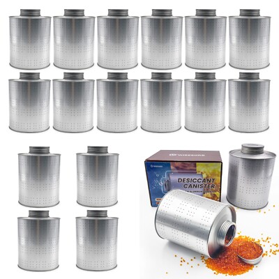 900 Grams Silica Gel Reusable Canister Desiccant,16 Pack Gun Safe Dehumidifier
