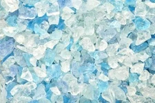 Bahama Blue Multi-Purpose Decor, Aquarium & Fire Glass Rock 1/4"-1/2" Crushed