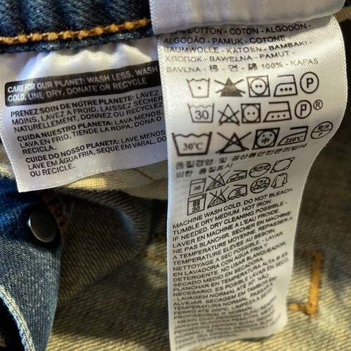 Levi’s 501 Button Fly Dark Wash Jeans - Picture 9 of 11