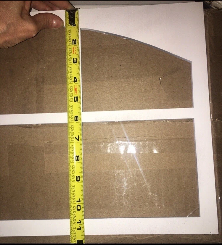 "Insertos de ventana estilo Clopay PERSONALIZADOS 19"" X 11 1/2"" CASCADA I corte por láser, juego/4" Foto 3 de 4