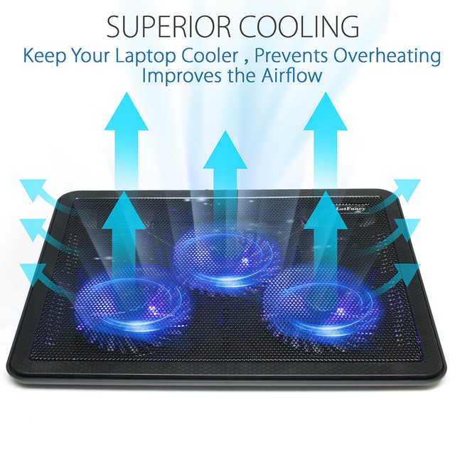 Lotfancy Laptop Fan Chill Mat Computer Cooling Pad For 11 To 17