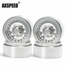 AXSPEED 4x Metal 1.9" RC Beadlock Wheel Rims for 1/10 RC SCX10 D90 TRX-4 TF2 etc