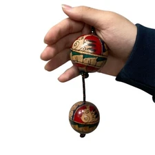 Painted African Wooden Asalato Maracas Shakers Natural Instruments Shake Rattle