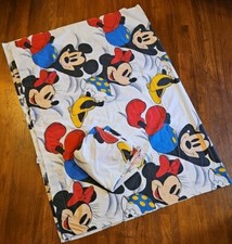 Vintage Disney Mickey  Minnie Mouse Wamsutta 2 Pc Twin Sheet Set All Over Print