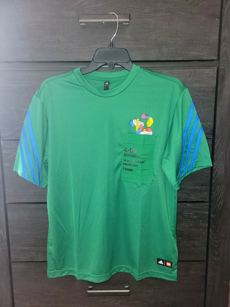 Adidas x Lego Loose Fit AeroReady Shirt Kids Size Large (13-14) | eBay