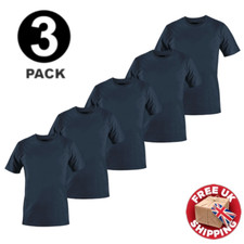Image of Mens Heavy Blend Plain T-Shirt 100% Cotton High Quality Short Sleeve 3 Pk 5 Pack
