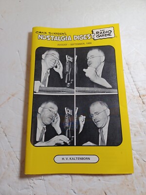 CHUCK SCHADEN'S NOSTALGIA DIGEST AND RADIO GUIDE Aug-Sept 1984
