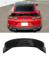 Fits 16-Up Camaro Trunk Lid Wing ABS Plastic Glossy BLACK Rear Ducktail Spoiler