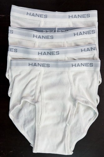Hanes White Briefs Our Most Comfortable 4 Piece Underwear White Men's Size Small - 第 1/2 張圖片