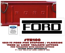 TR100 1953 1954 1955 1960 1965 1970 1971 1972 FORD TRUCK TAILGATE LETTERS - F100