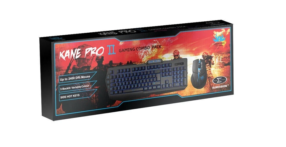 SUMVISION Gaming Keyboard And Mouse Combo Set USB LED For PC Laptop PS4 Xbox UK - Image 3 of 4