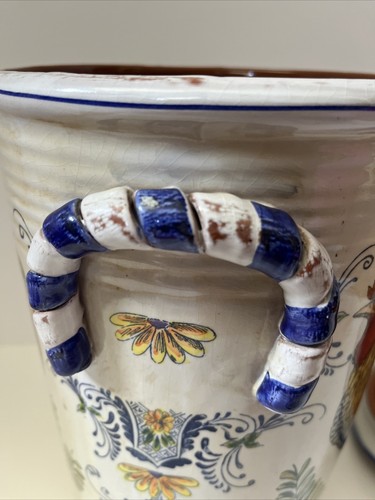 Large Cookie Jar Biscotti Canister Maxcera Rooster Covered 13” Blue Talavera - Picture 17 of 22
