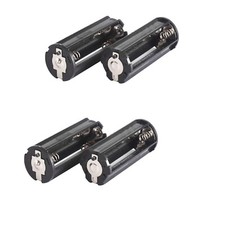 4Pcs Black Plastic Battery Holder For 3 x 1.5V AAA Batteries Cylindrical Case B