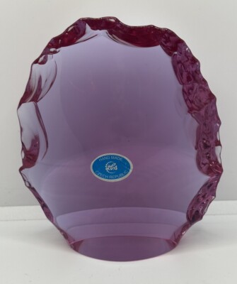ZBS Zelezny Brod Sklo Alexandrite Glass Arrowhead Sculpture Paperweight Czech