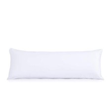 Microfiber Body Pillow Cover, 21"x54", White.