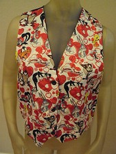 NWT Looney Tunes Taz Tweety Bugs Bunny Heart Vest Womens S/M S M