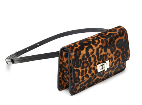ZARA Belt Bag LEOPARD PRINT Crossbody FURSKIN LEATHER Multiway Bag NWT 6641/304 - Picture 3 of 10