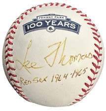 Lee Thomas Autographed Fenway Park 100th Anniversary Baseball Red Sox