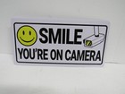 Lot of 6 Smile You'Re On Camera 5" x 10" Security Sign plastic Hillman 843343