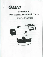 OMNI ProMARK PM Series Automatic Level User's Manual