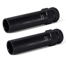 2 PCS 6 Spline Lug Nut Socket Set Locking Removal Tool Wheel Lock Removal Kit fo