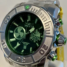 58mm RADAR | Green Crystal | Silvertn Bracelet | Coalition Forces Invicta Watch
