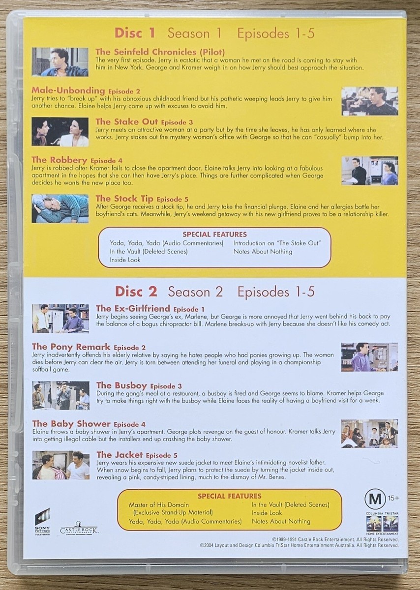 Seinfeld: Volume The Complete 1st 2nd Seasons (Ref:1) • DVD