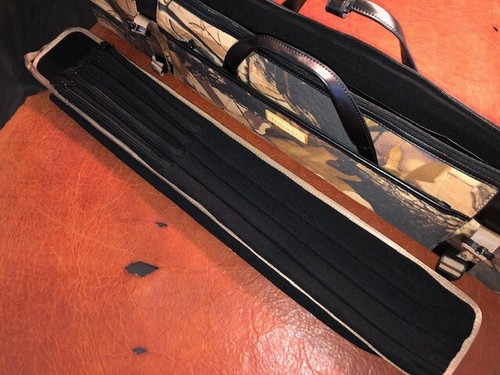 J. FLOWERS SOFT SIDED POOL CUE CASE 3x4 TAN CAMO - Picture 4 of 6