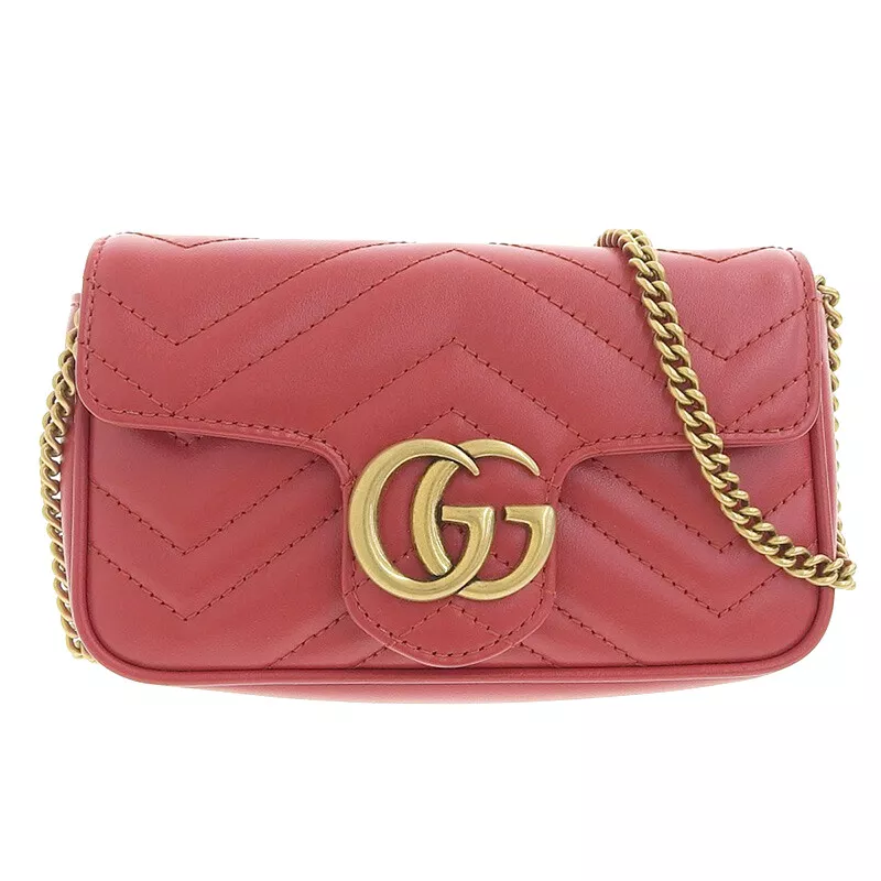 Gucci - Women's GG Marmont Shoulder Bag - Red - Leather