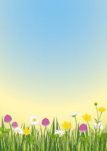 Frühlingswiese Blumen Blümchen Briefpapier Briefumschläge Schreibblock A4 DL Set - Bild 15 von 18