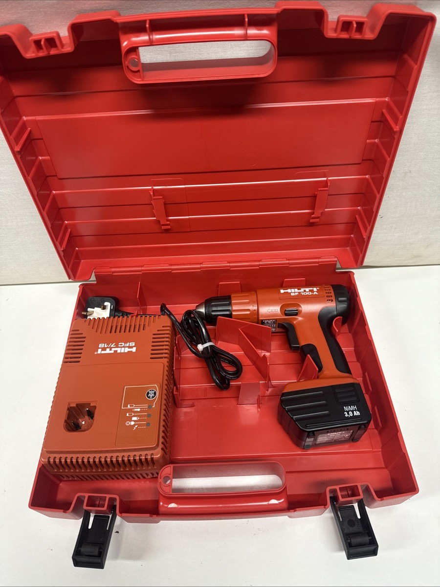 HILTI NiMH CORDLESS DRILL DRIVER SF 100-A 3Ah BATTERY CHARGER CASE