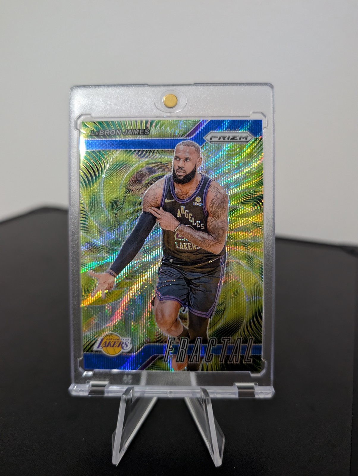 Lebron James 2024-25 Panini Prizm Fractal #3 Blue Wave /175 HOF Lakers LBJ SP