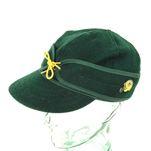 Stormy Kromer The Original Cap Green Wool Blend + Packers Pin Men's Sz 7-1/4 USA