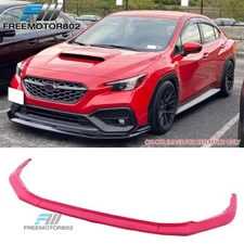 Fits 22-25 Subaru WRX IKON Style PP Front Bumper Lip Spoiler Splitter Pink 3PCS
