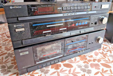 Vintage Hitachi HTA-09 AM-FM Stereo +Tape Deck - Shown working but needs service
